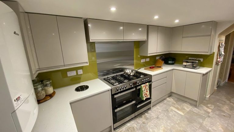 Elegant kitchen finished with modern materials and high-quality fittings.